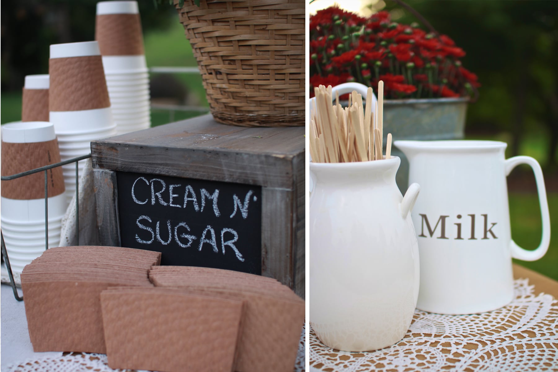 Cream n Sugar Coffee Bar at an event