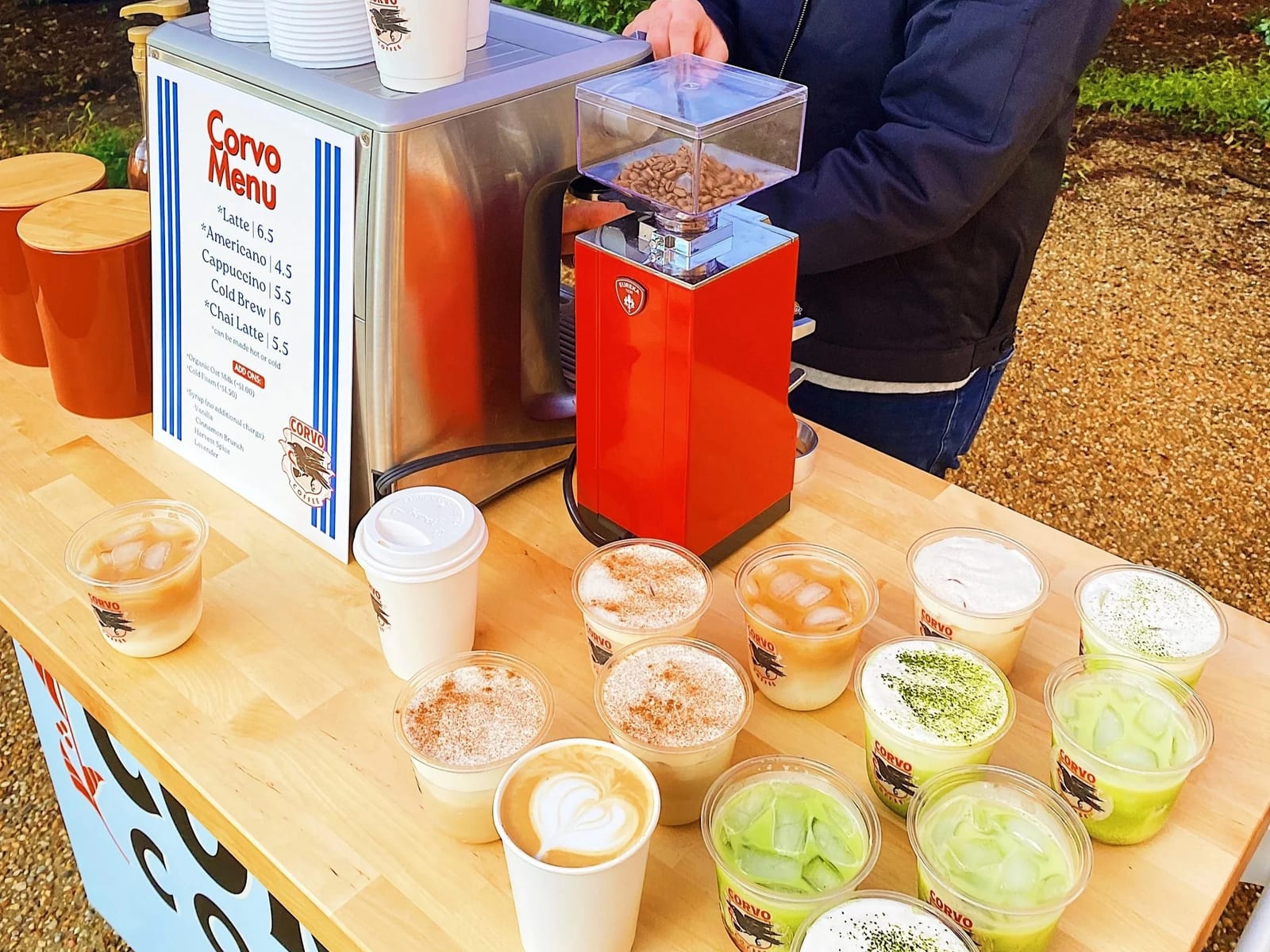 Corvo Coffee at an event