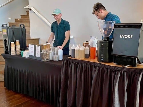 EVOKE Coffee Catering at an event