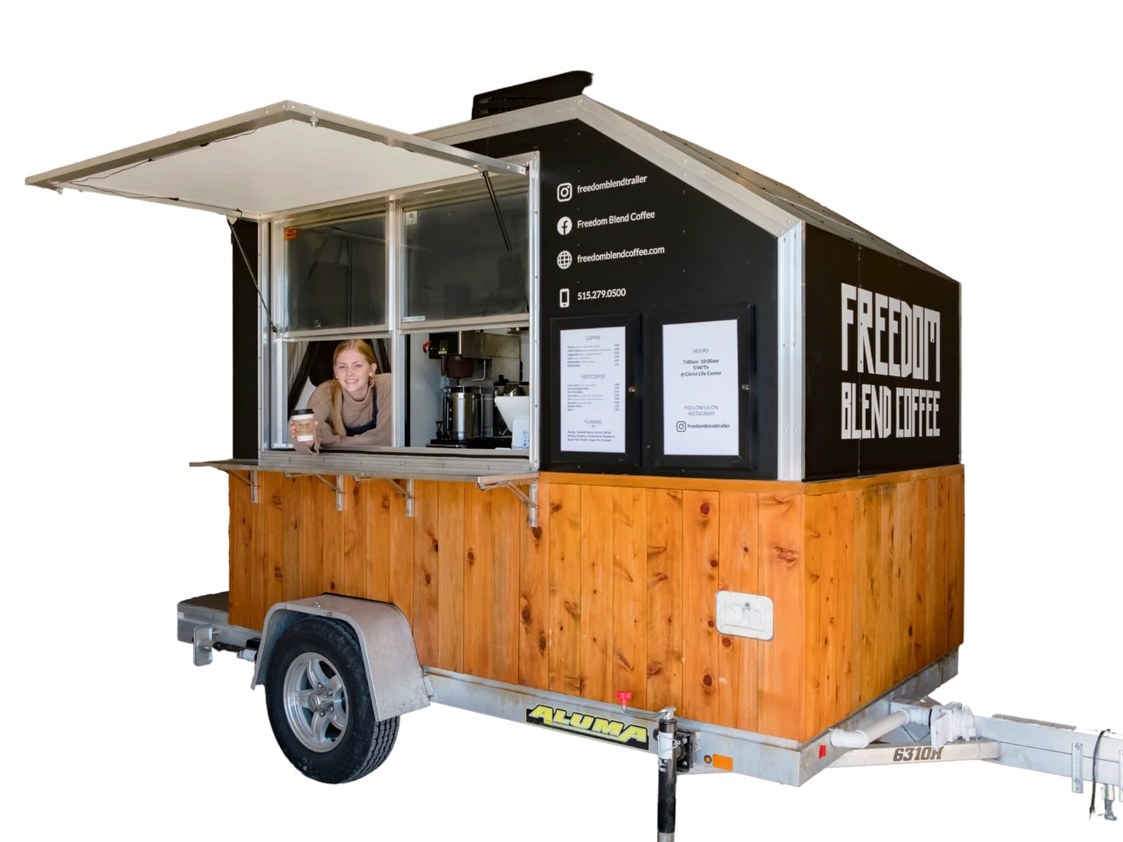Freedom Blend Coffee Trailer at an event
