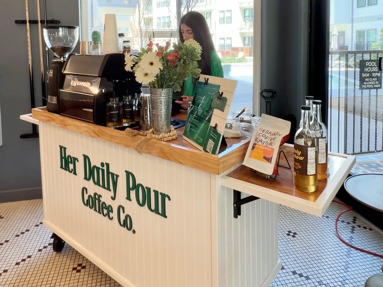Her Daily Pour Coffee Co. at an event