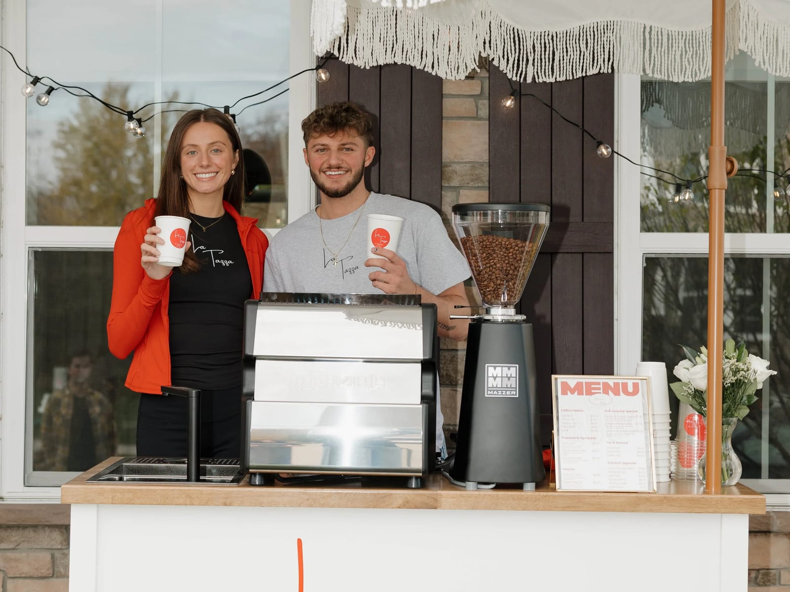 La Tazza Coffee Cart at an event