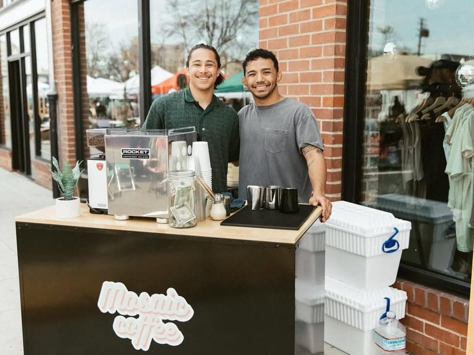 Mosaic Coffee Cart at an event
