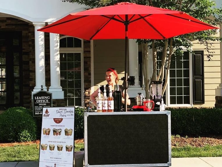 Refill Coffee Cart at an event