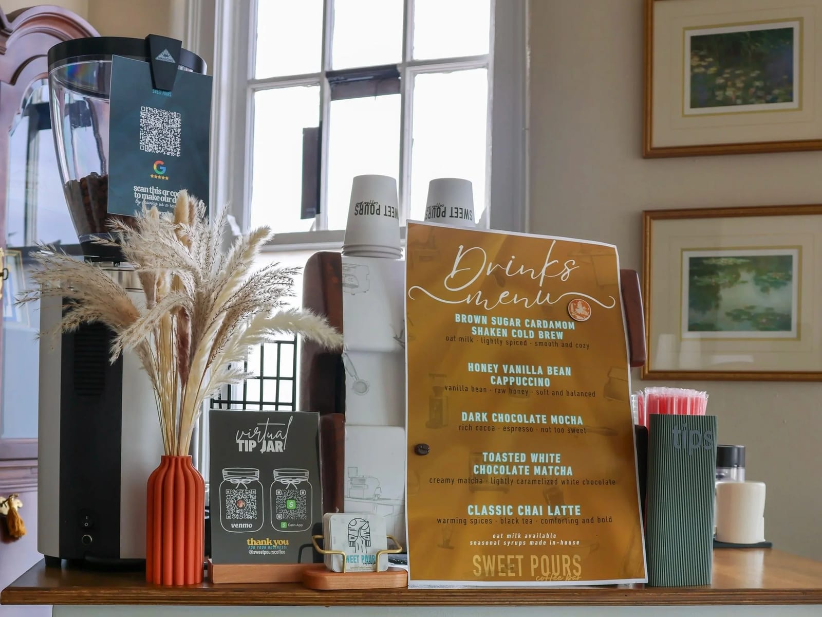 Sweet Pours Coffee Cart at an event