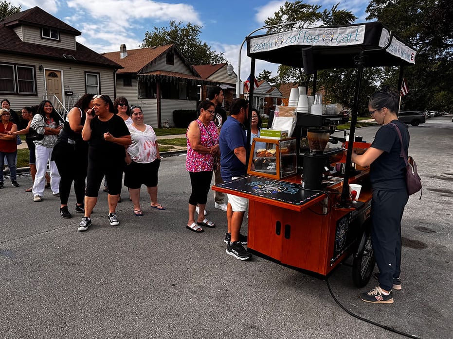 Zemi Coffee Cart at an event